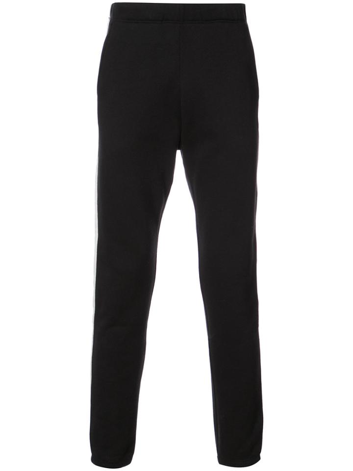 The Elder Statesman Stripe Detail Tracksuit Bottoms - Black