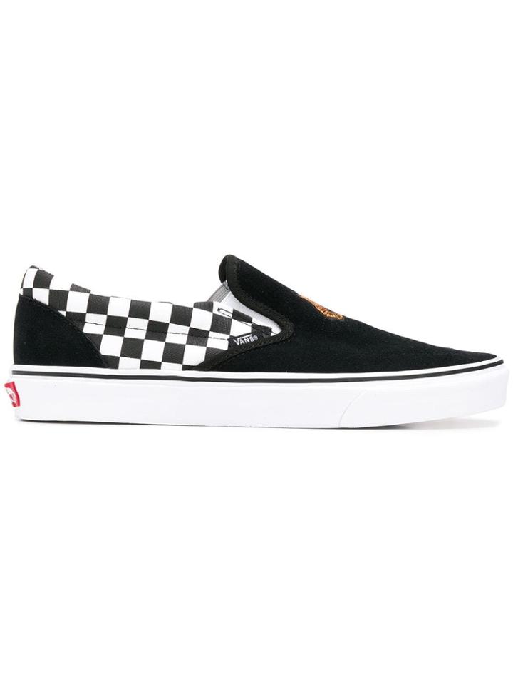 Vans Classic Slip-on Tiger Check Sneakers - Black