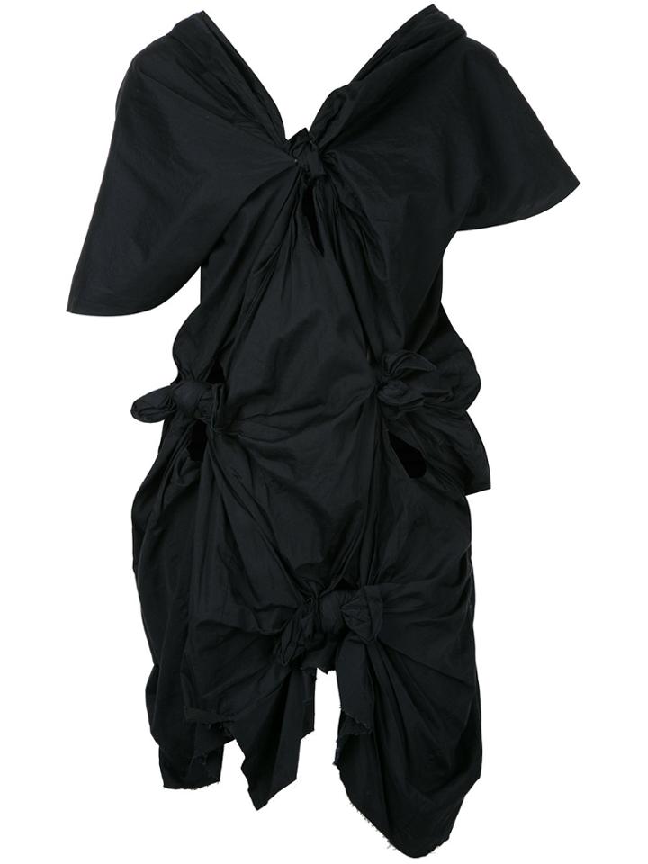 Comme Des Garçons Knot Shift Dress - Black