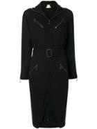 Hermès Pre-owned Belted Shirt Dress - Black