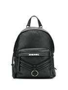 Diesel Backpack With Patches - Black