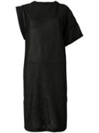 Nude Sparkly Knit Asymmetric Dress, Women's, Size: 38, Black, Polyamide/polyester/viscose