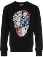 Alexander Mcqueen Skull Print Cotton Sweatshirt - Black