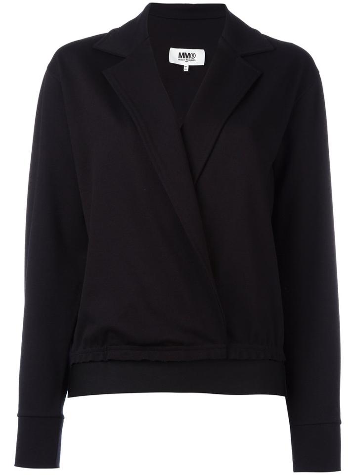 Mm6 Maison Margiela Wrap Blazer, Women's, Size: Small, Black, Polyamide/spandex/elastane/viscose