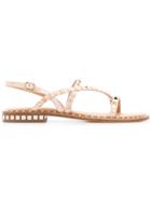 Ash Peace Flat Sandals With Studs - Pink