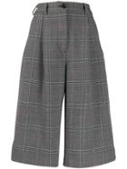 Essentiel Antwerp Tarifa Glen-plaid Shorts - Grey