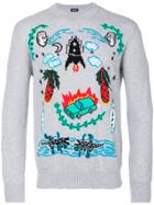 Diesel Illustrated Graphic Sweater - Grey