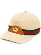 Gucci Web Stripe Baseball Cap - Neutrals