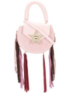 Salar Mini Fringed Trim Bag - Pink & Purple