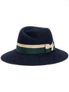 Maison Michel Striped Strap Hat - Blue