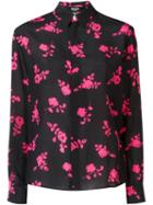 Versus Floral Print Shirt, Women's, Size: 40, Black, Silk