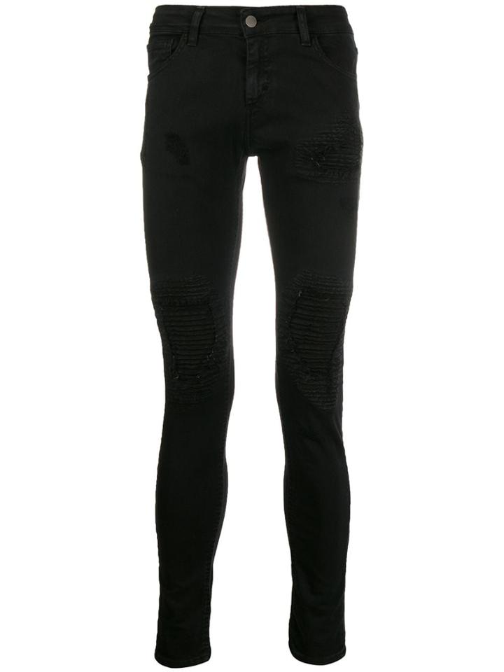Family First Distressed Skinny Jeans - Black