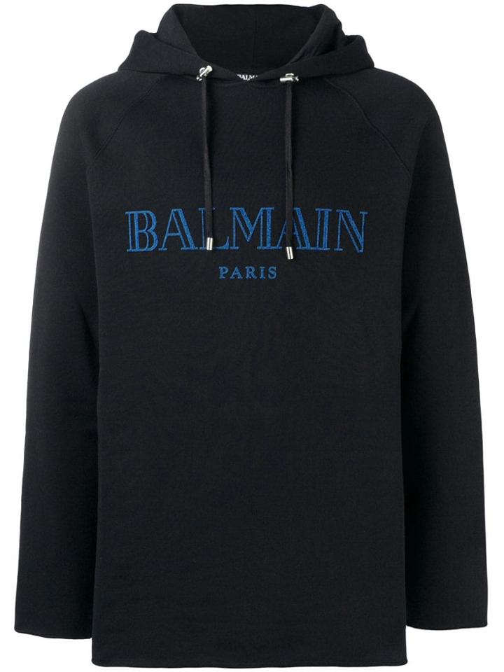 Balmain Logo Hoodie - 0pa Black