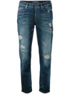 Distressed Cropped Jeans - Women - Cotton/spandex/elastane - 30, Blue, Cotton/spandex/elastane, Jacob Cohen