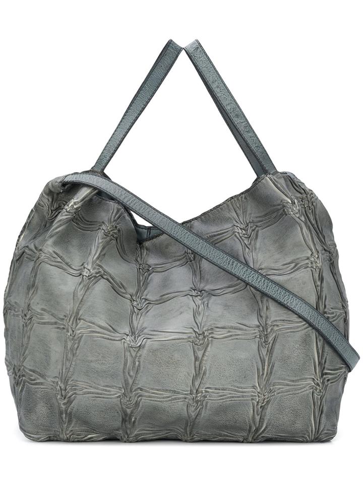 Numero 10 Weave Effect Shopper Bag - Blue