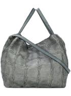 Numero 10 Weave Effect Shopper Bag - Blue
