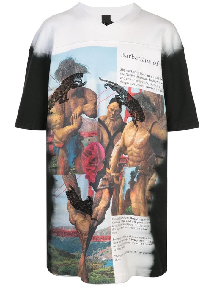 Bernhard Willhelm Barbarians-print Oversized T-shirt - Black