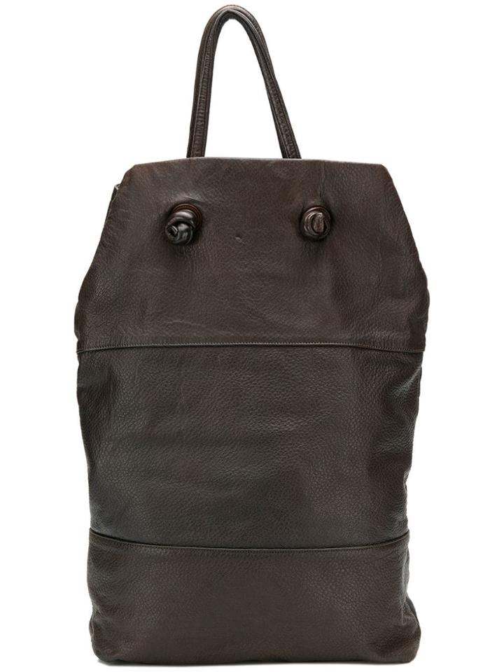 Gianfranco Ferre Vintage 1990's Segmented Tote Bag - Brown