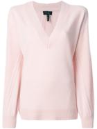 Rag & Bone V-neck Sweater - Pink & Purple