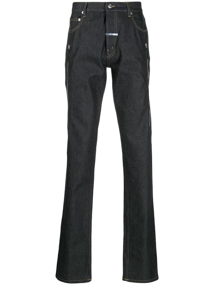 Zilver Side Zip Straight Leg Jeans - Blue