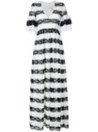Huishan Zhang Cora Dress, Women's, Size: 10, White, Polyester/nylon