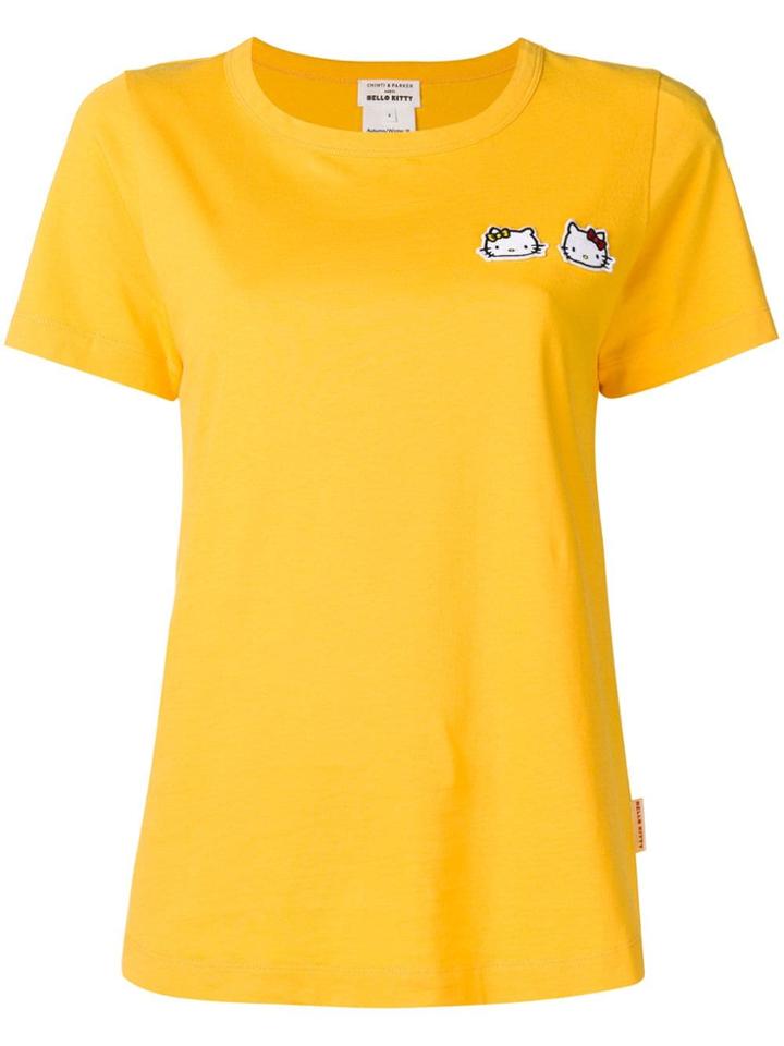 Chinti & Parker Hello Kitty Patch T-shirt - Yellow & Orange