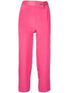 Max & Moi Eyelet Detail Cropped Trousers - Pink