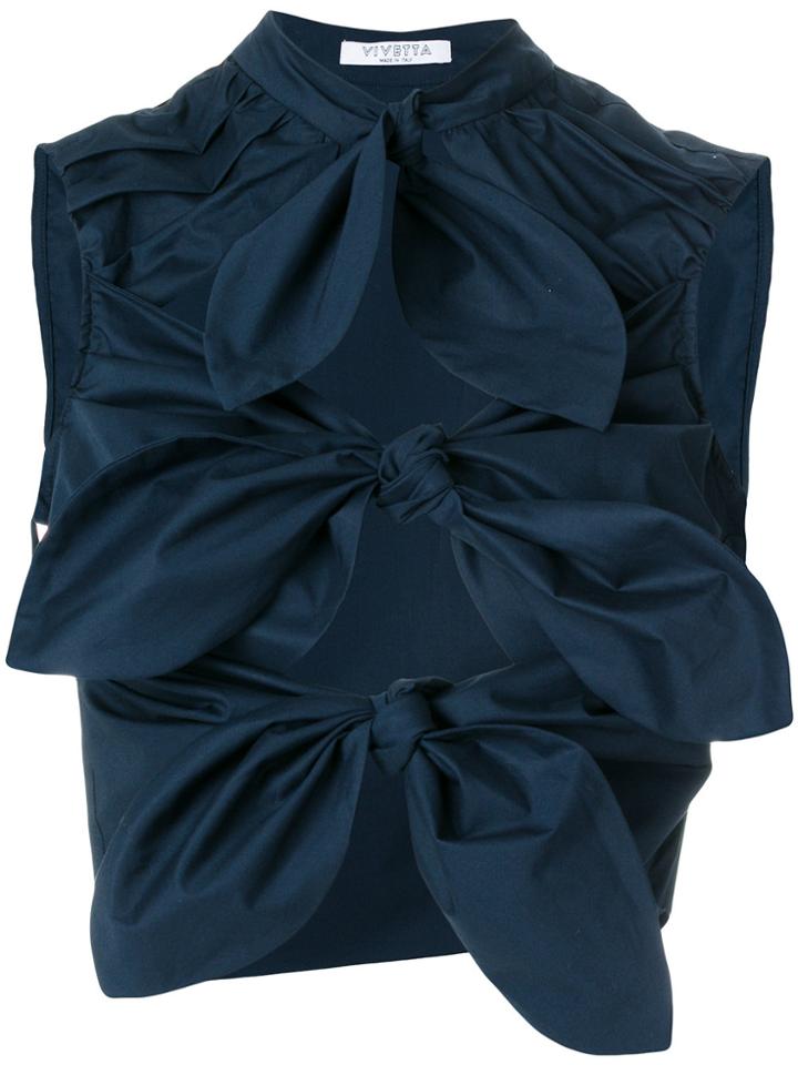 Vivetta Multi-bow Cropped Top - Blue