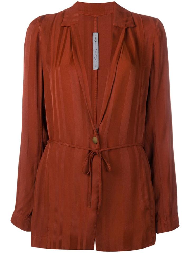 Raquel Allegra Belted Longline Jacket - Brown