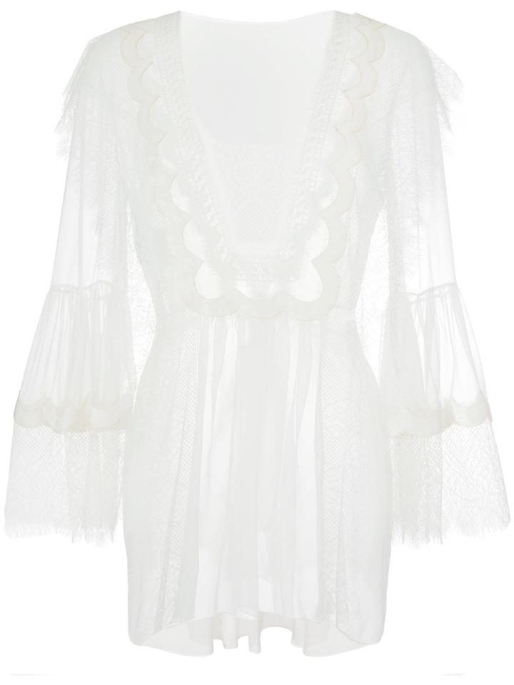 Alberta Ferretti Lace Blouse - White