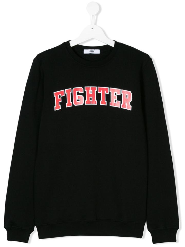Msgm Kids Fighter Sweatshirt - Black