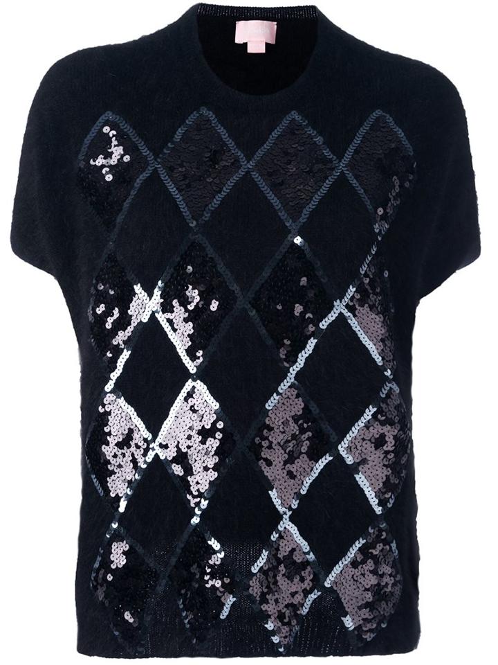 Giamba Sequin Embellished Sweater, Women's, Size: 38, Black, Polyamide/angora