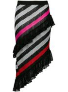 Marco De Vincenzo Diagonal Ruffled Skirt - Black