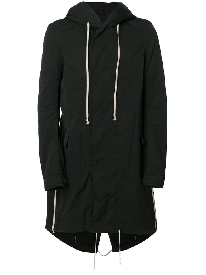 Rick Owens Drkshdw Hooded Coat - Black