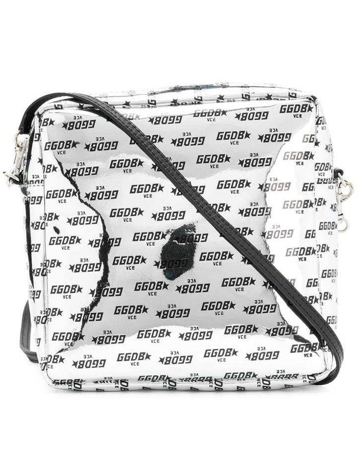 Golden Goose Deluxe Brand Printed Logo Crossbody Bag - Grey