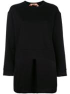 No21 Long Rear Sweatshirt, Women's, Size: 38, Black, Cotton