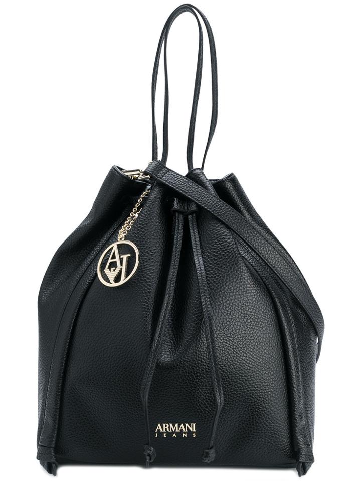 Armani Jeans Drawstring Tote - Black
