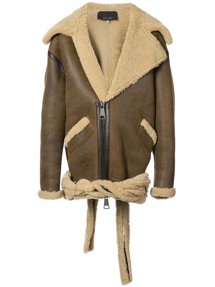 Neith Nyer Bombardier Painted Jacket - Brown