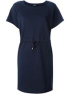 Jil Sander Navy Drawstring Waist Dress