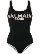 Balmain Logo Knitted Bodysuit - Black