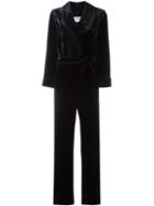 Fendi Velvet Tuxedo Jumpsuit, Women's, Size: 42, Black, Silk/viscose