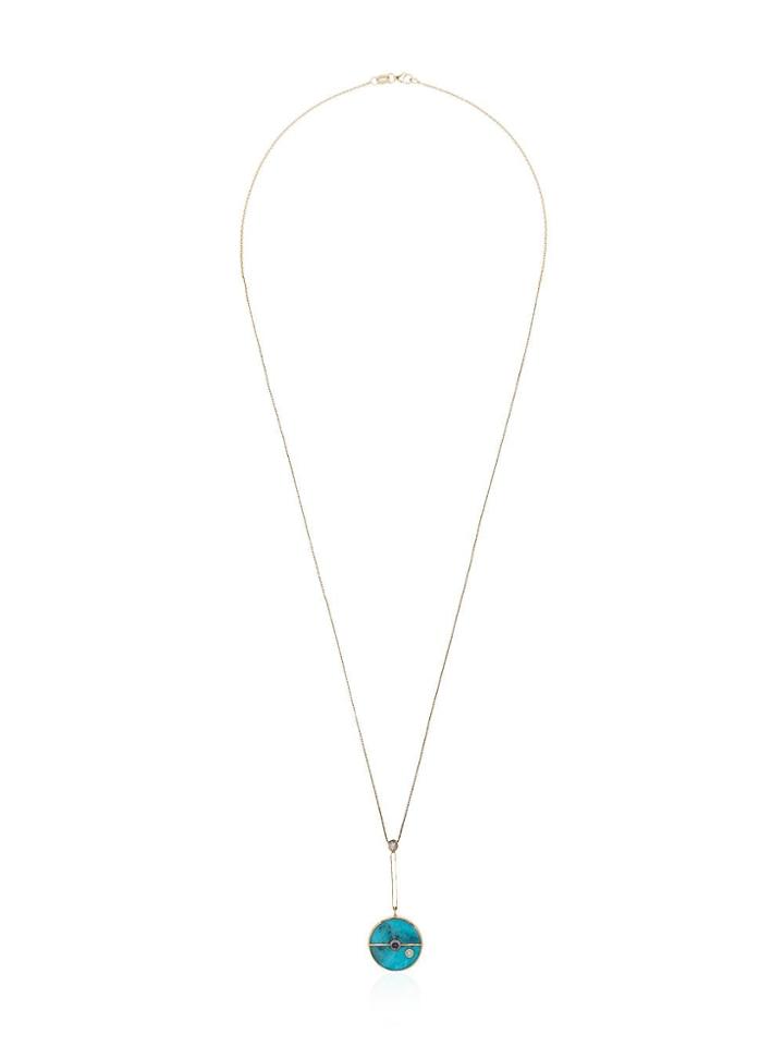 Retrouvai Disc Drop Pendant - Blue