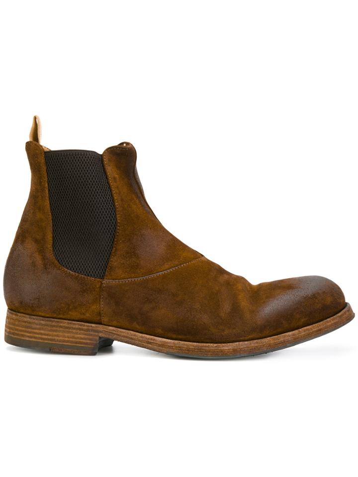 Pantanetti Distressed Chelsea Boots - Brown