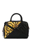 Versace Baroque Quilted Medusa Bag - Black