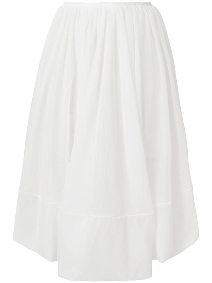 Jil Sander Gathered A-line Skirt - White
