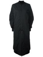 Barbara I Gongini Oversized Zip Up Coat, Women's, Size: 34, Black, Cotton/polyester