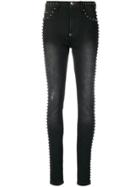 Philipp Plein Studded Trim Skinny Jeans - Black
