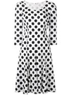 Dolce & Gabbana Polka Dot Dress, Women's, Size: 40, White, Silk/spandex/elastane/nylon