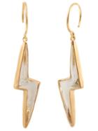 Marie Helene De Taillac Pale Green Quartz Lighting Bolt Earings