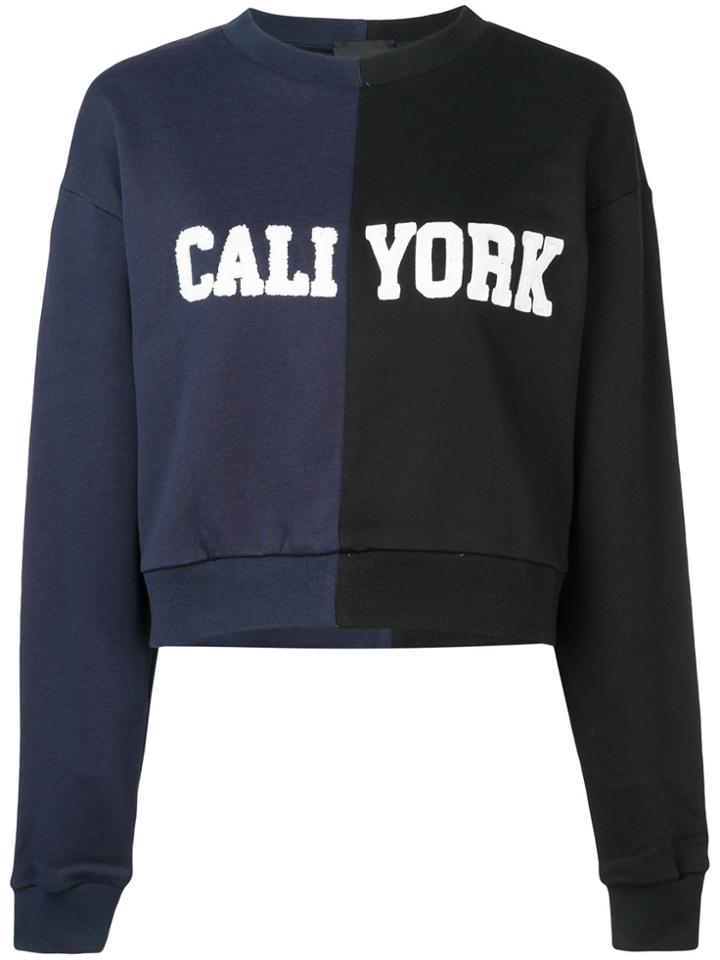 Cynthia Rowley Cali/york Bicolour Sweatshirt - Blue